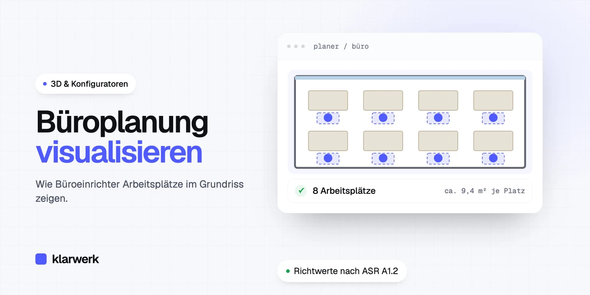 Büroplanung visualisieren: Wie viele Arbeitsplätze passen in den Raum?