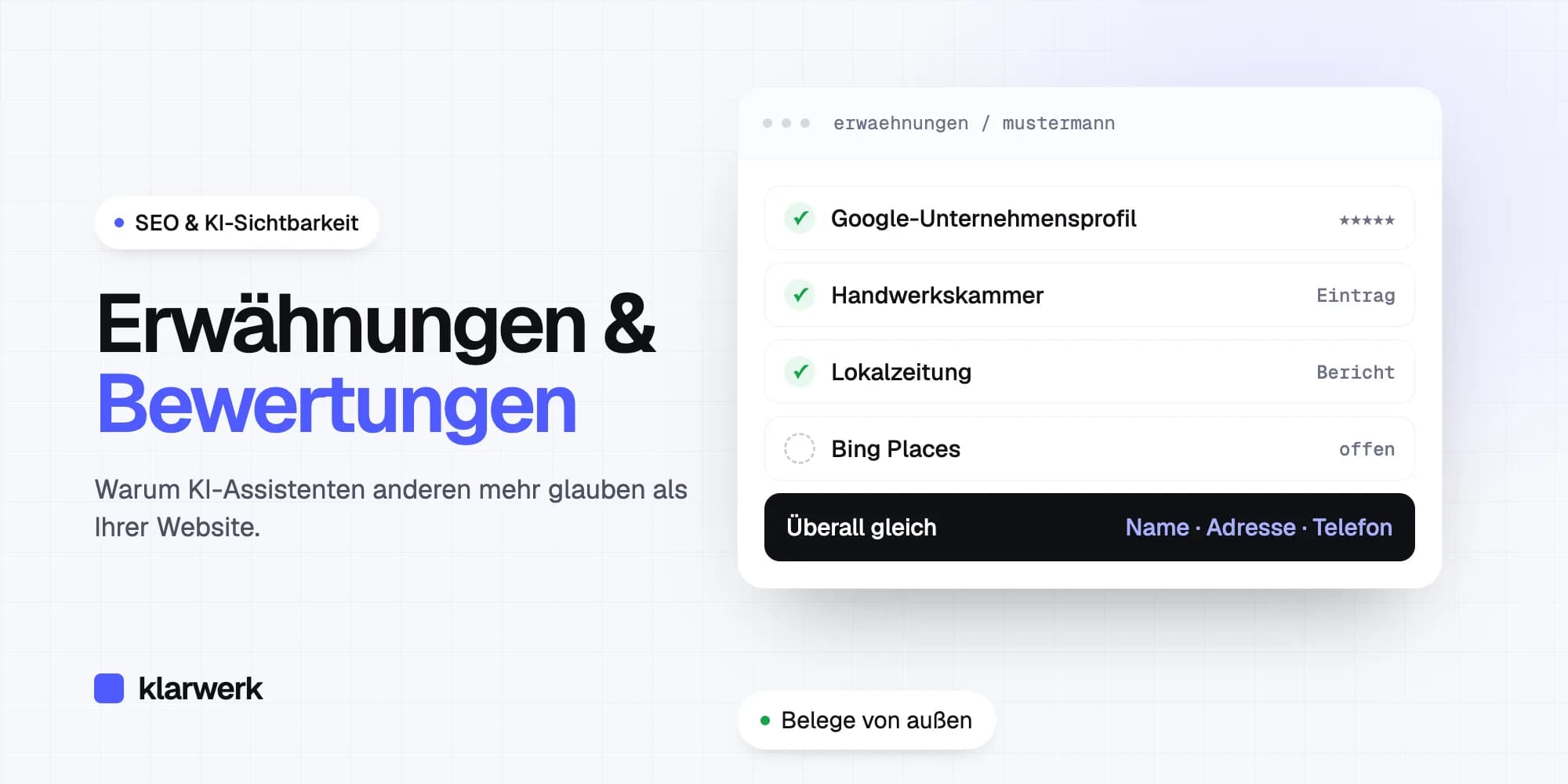 Erwähnungen und Bewertungen: Warum KI-Assistenten anderen mehr glauben als Ihrer Website