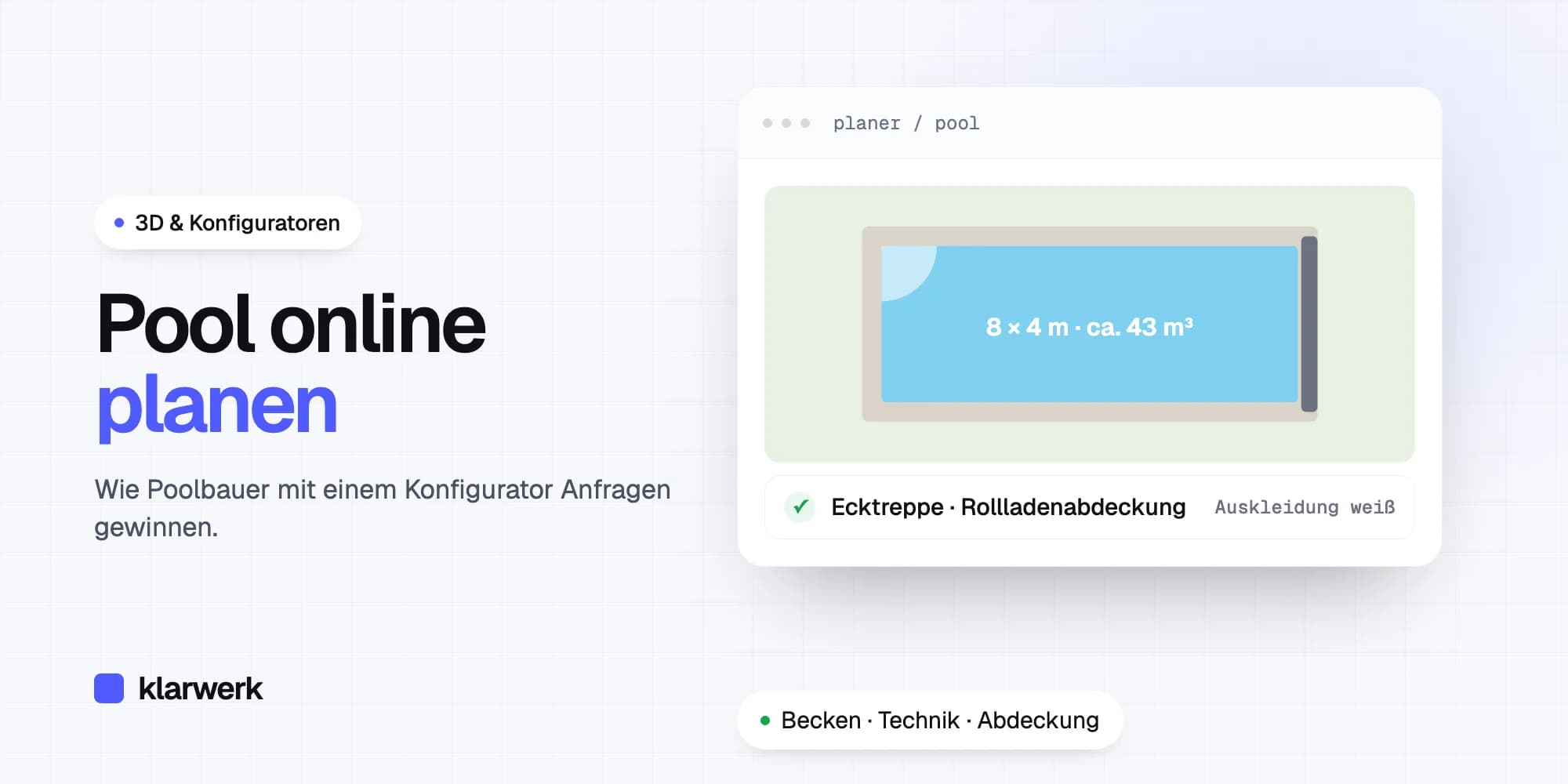Pool online planen: Wie Poolbauer mit einem Konfigurator Anfragen gewinnen