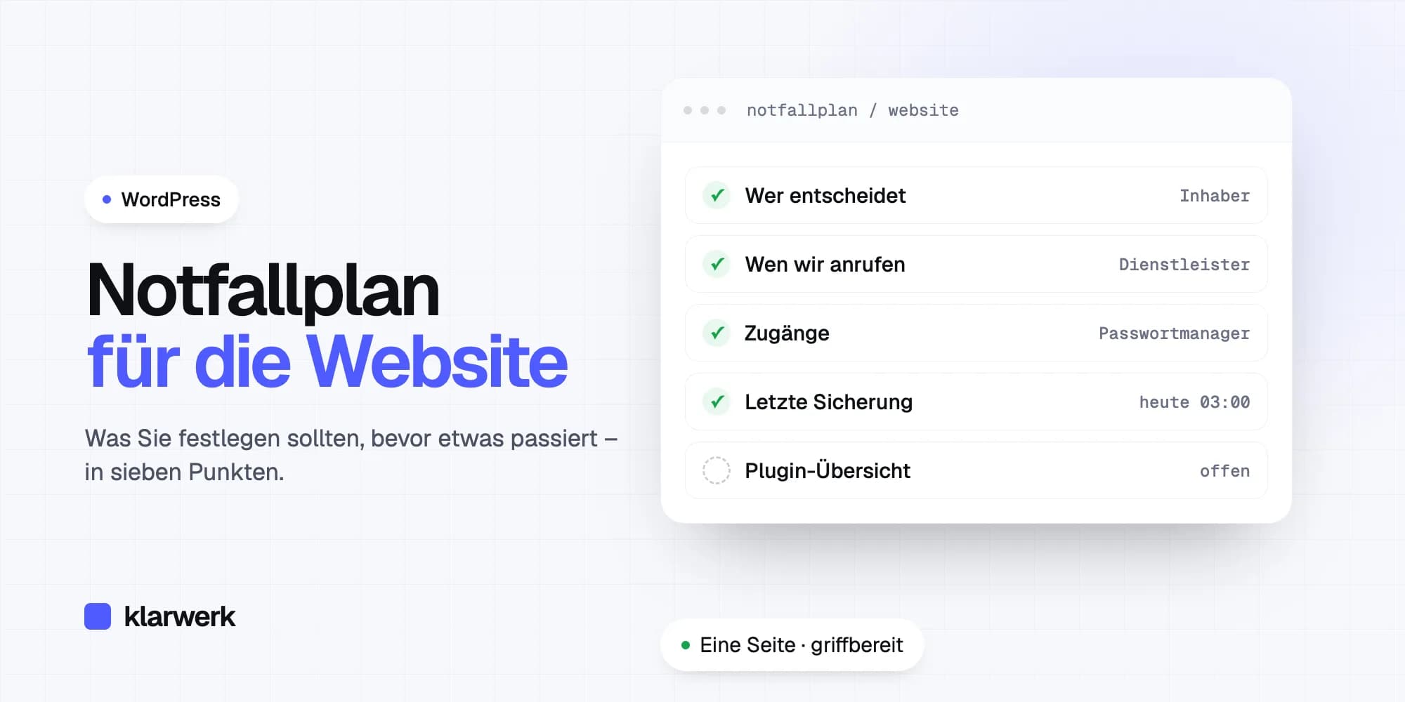 Notfallplan für die Website: Was Sie festlegen sollten, bevor etwas passiert