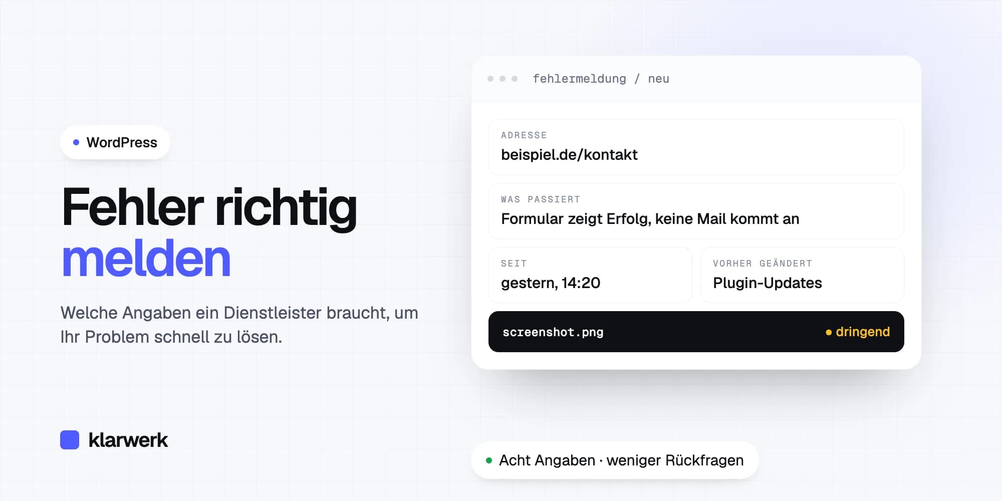WordPress-Fehler richtig melden: So wird Ihr Problem schneller gelöst