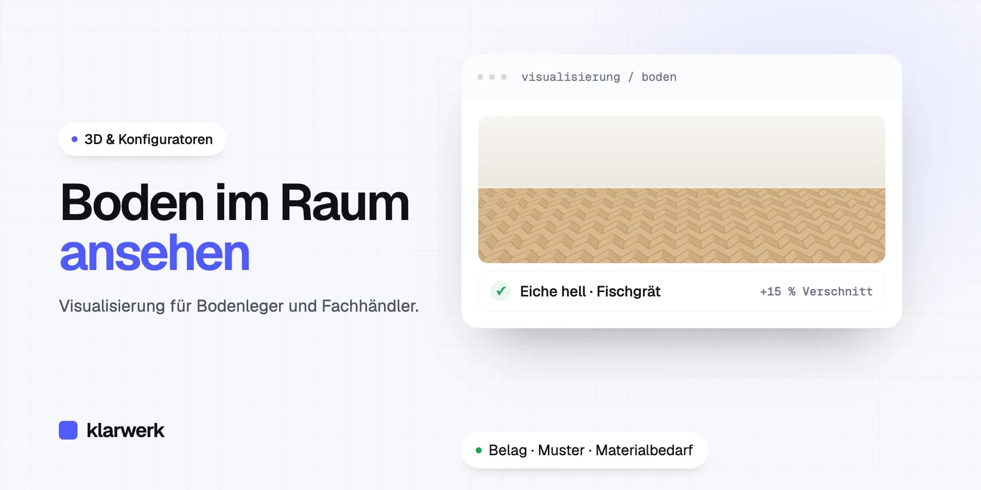 Boden im eigenen Raum ansehen: Visualisierung für Bodenleger und Fachhändler
