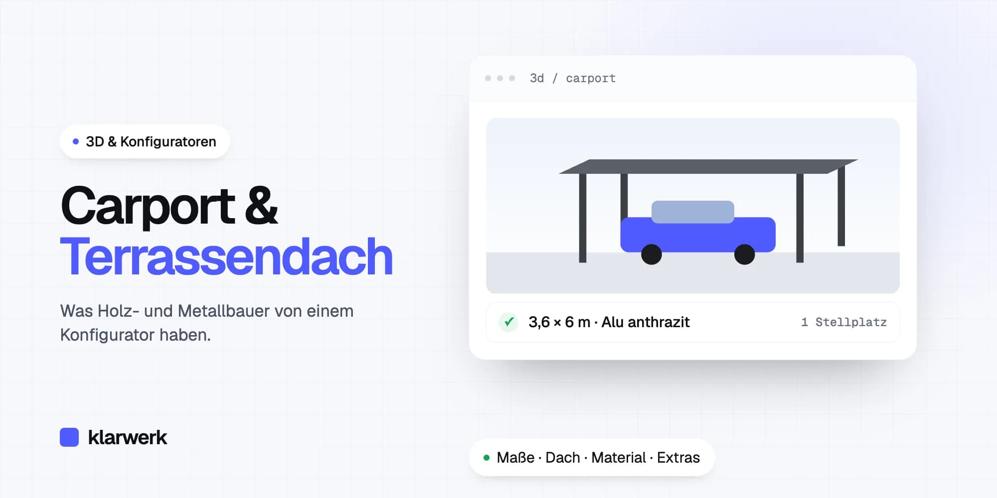 Carport und Terrassendach online konfigurieren: Was Holz- und Metallbauer davon haben