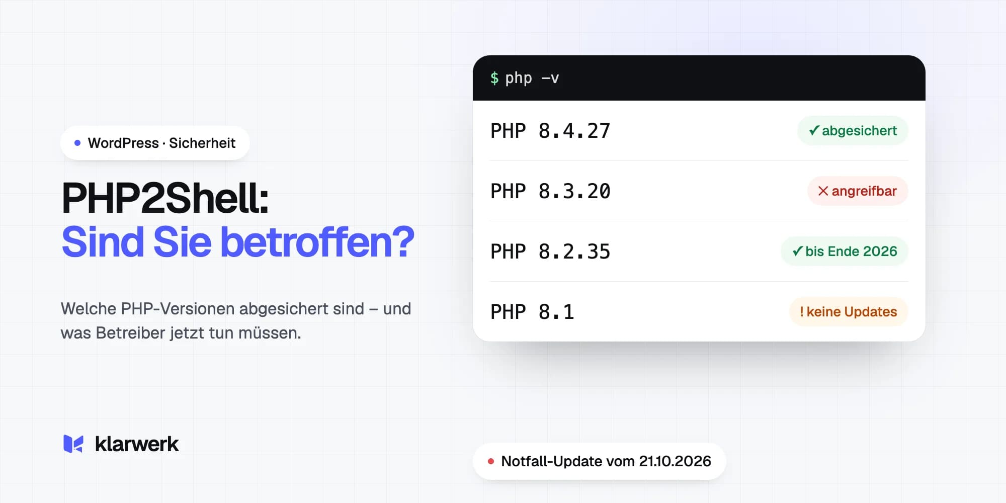 PHP2Shell: Ist Ihre Website von der PHP-Sicherheitslücke betroffen?