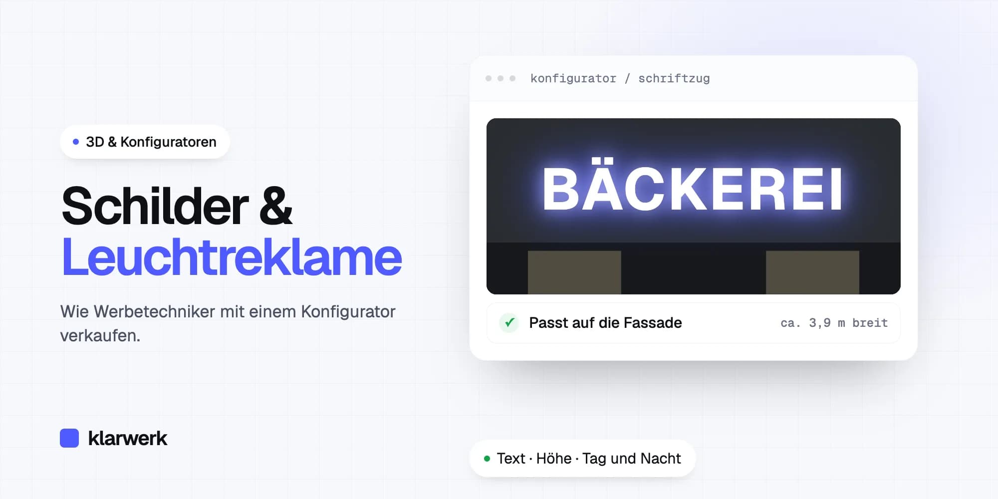 Schilder und Leuchtreklame online gestalten