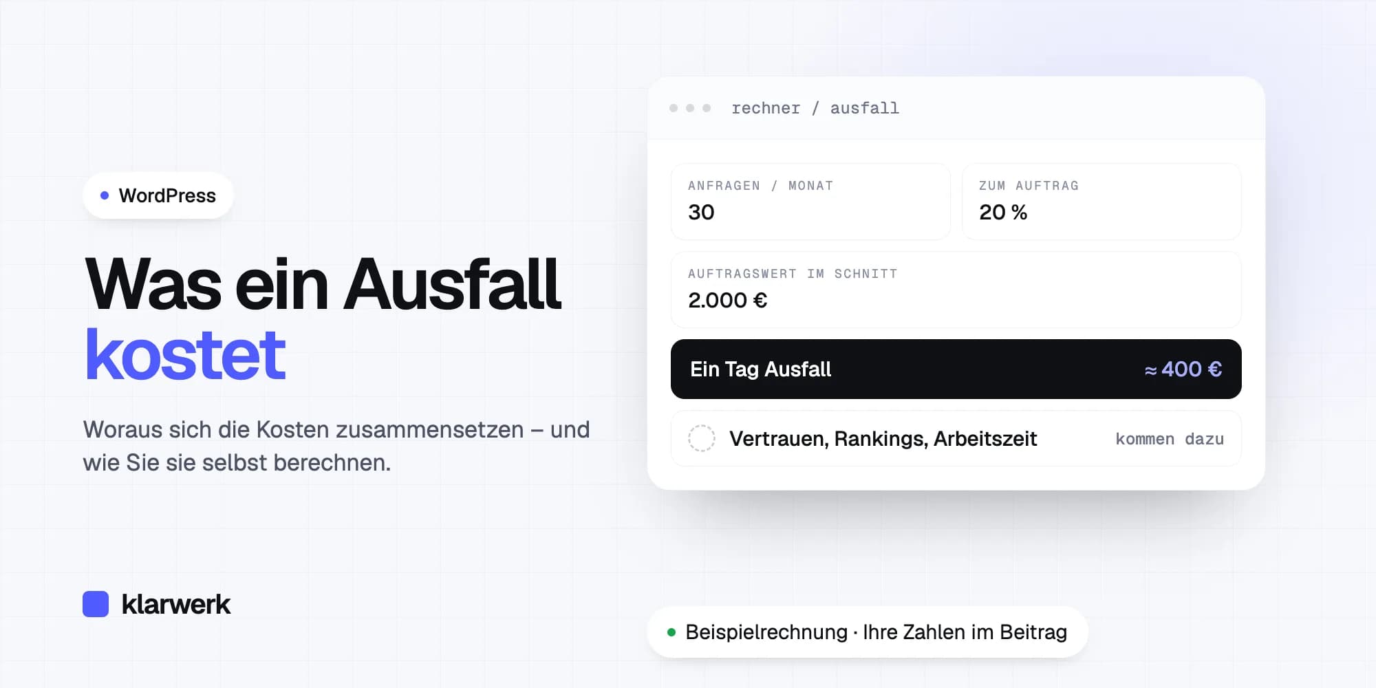 Was ein Website-Ausfall kostet – und wie Sie es für Ihren Betrieb berechnen