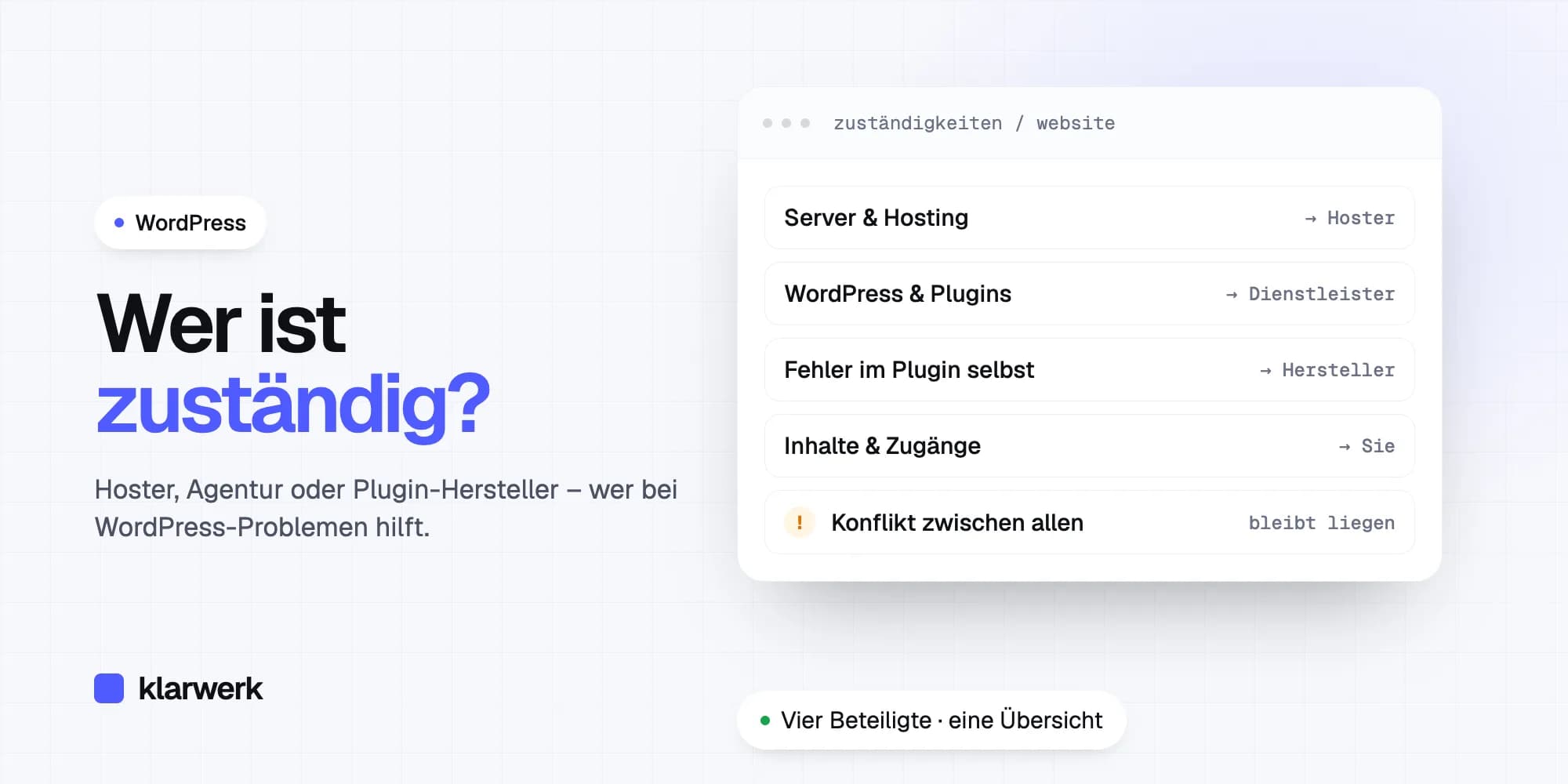 Hoster, Agentur oder Plugin-Hersteller: Wer bei WordPress-Problemen zuständig ist