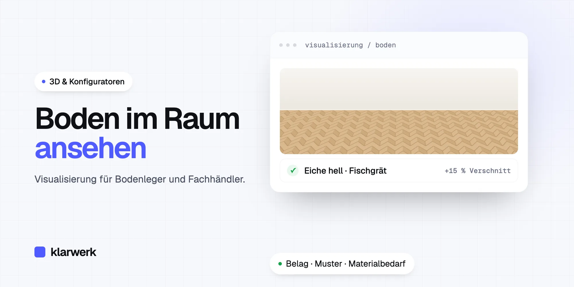 Boden im eigenen Raum ansehen: Visualisierung für Bodenleger und Fachhändler