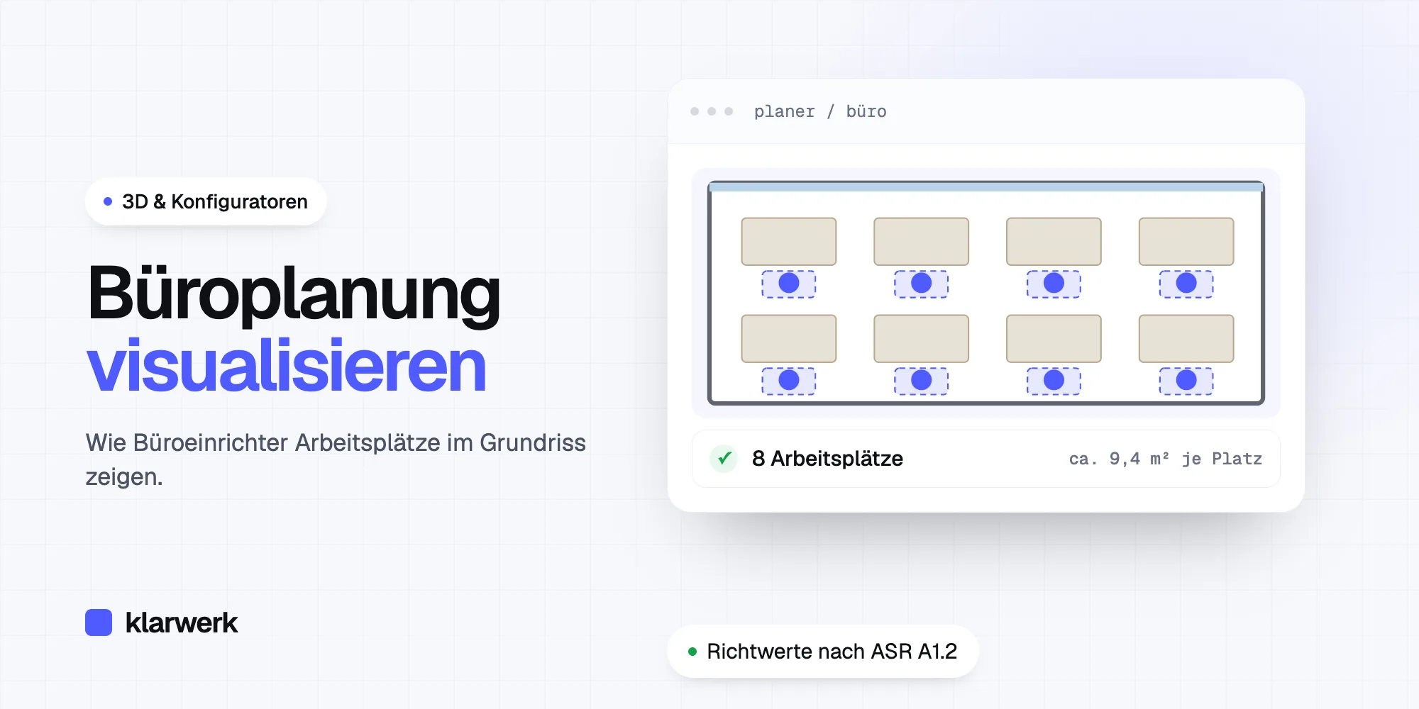 Büroplanung visualisieren: Wie viele Arbeitsplätze passen in den Raum?