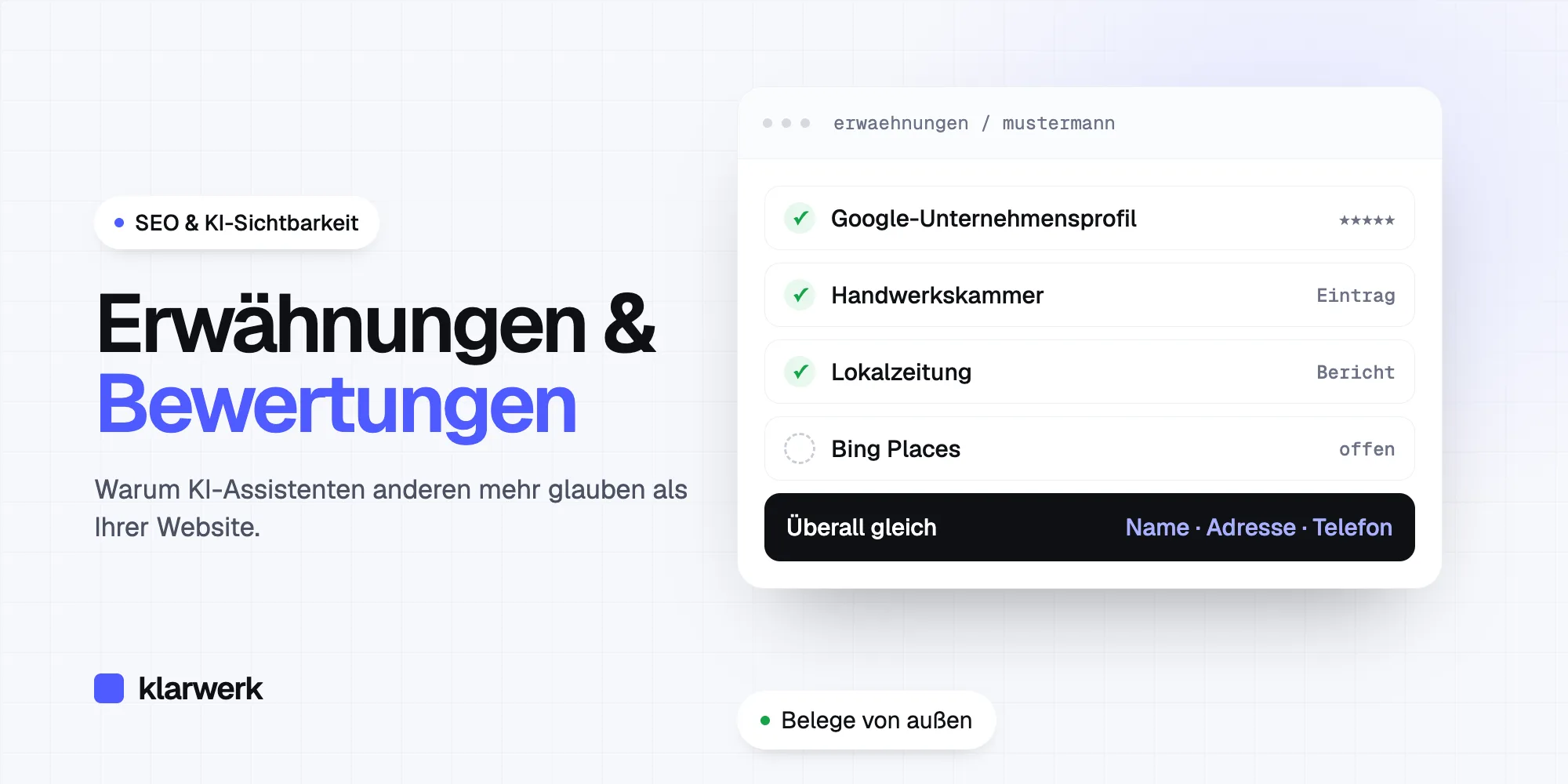 Erwähnungen und Bewertungen: Warum KI-Assistenten anderen mehr glauben als Ihrer Website