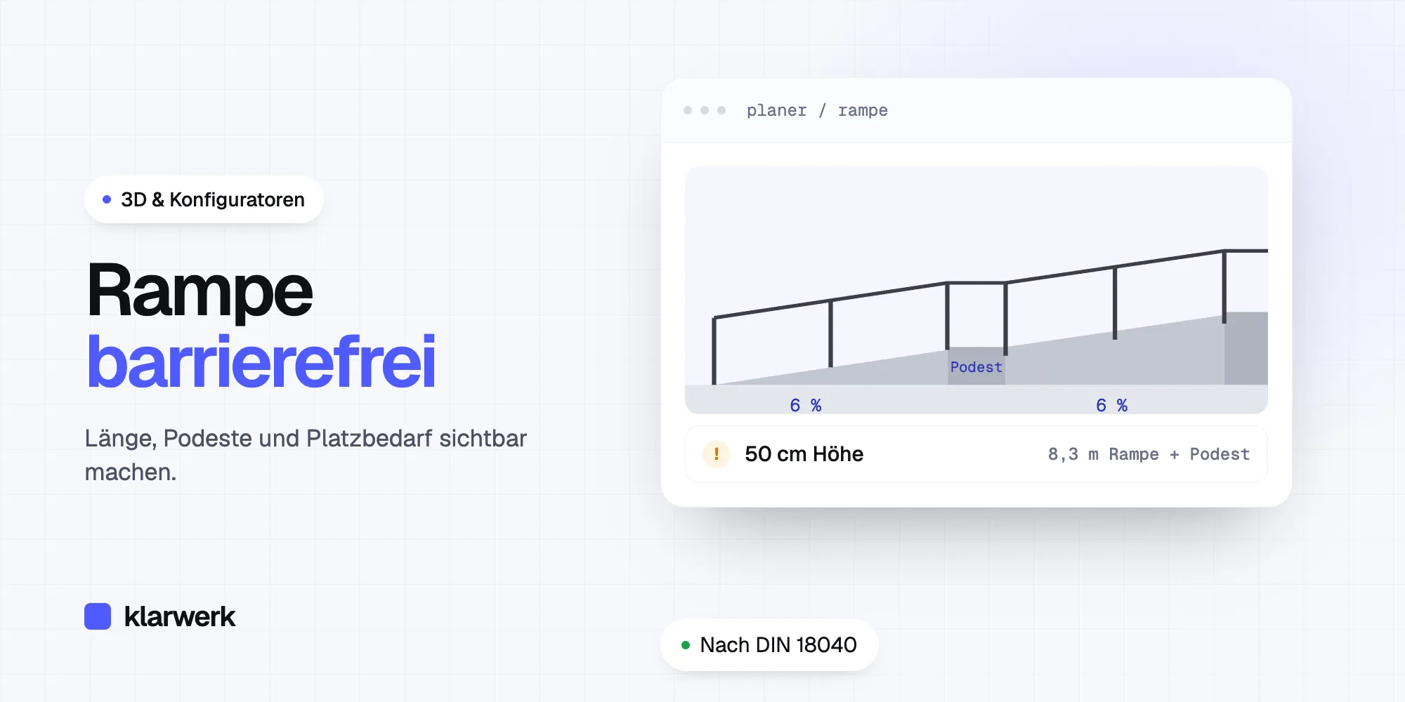 Barrierefreie Rampe planen: Länge, Podeste und Platzbedarf