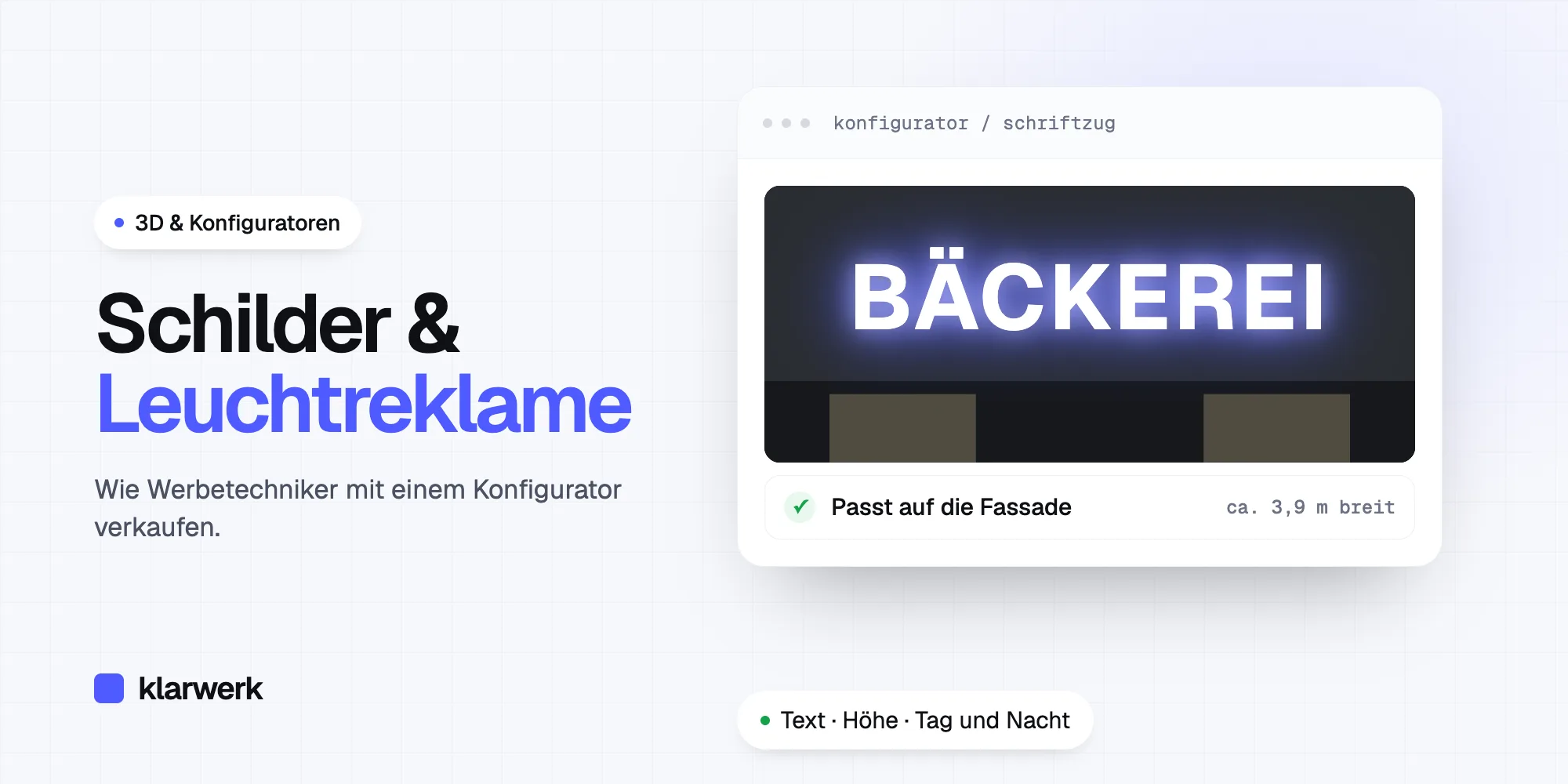 Schilder und Leuchtreklame online gestalten