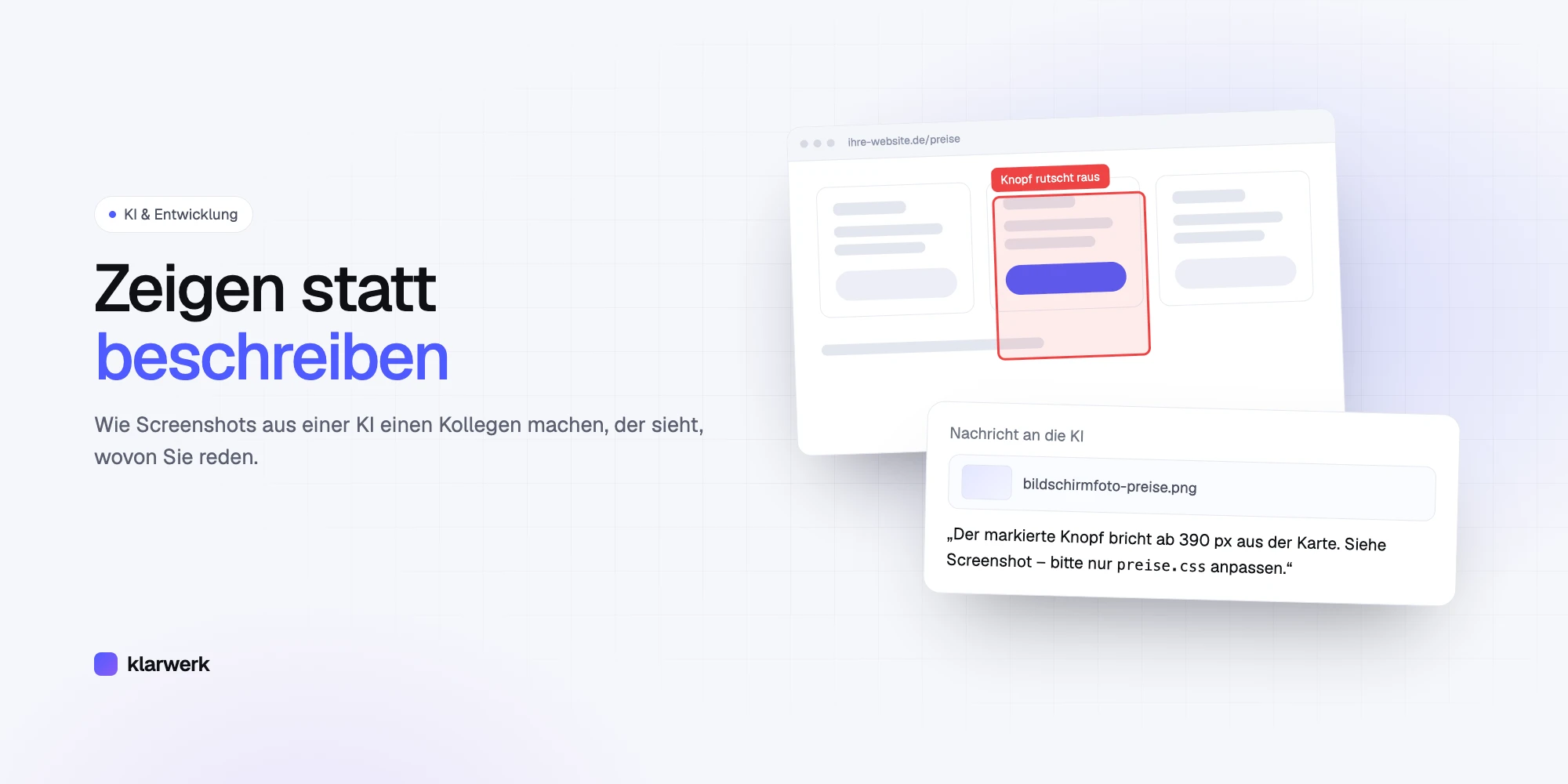 Mit Screenshots arbeiten: So erklären Sie der KI ein Problem in Sekunden