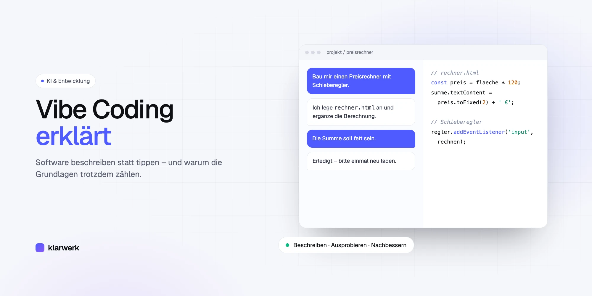 Vibe Coding: Software beschreiben statt programmieren