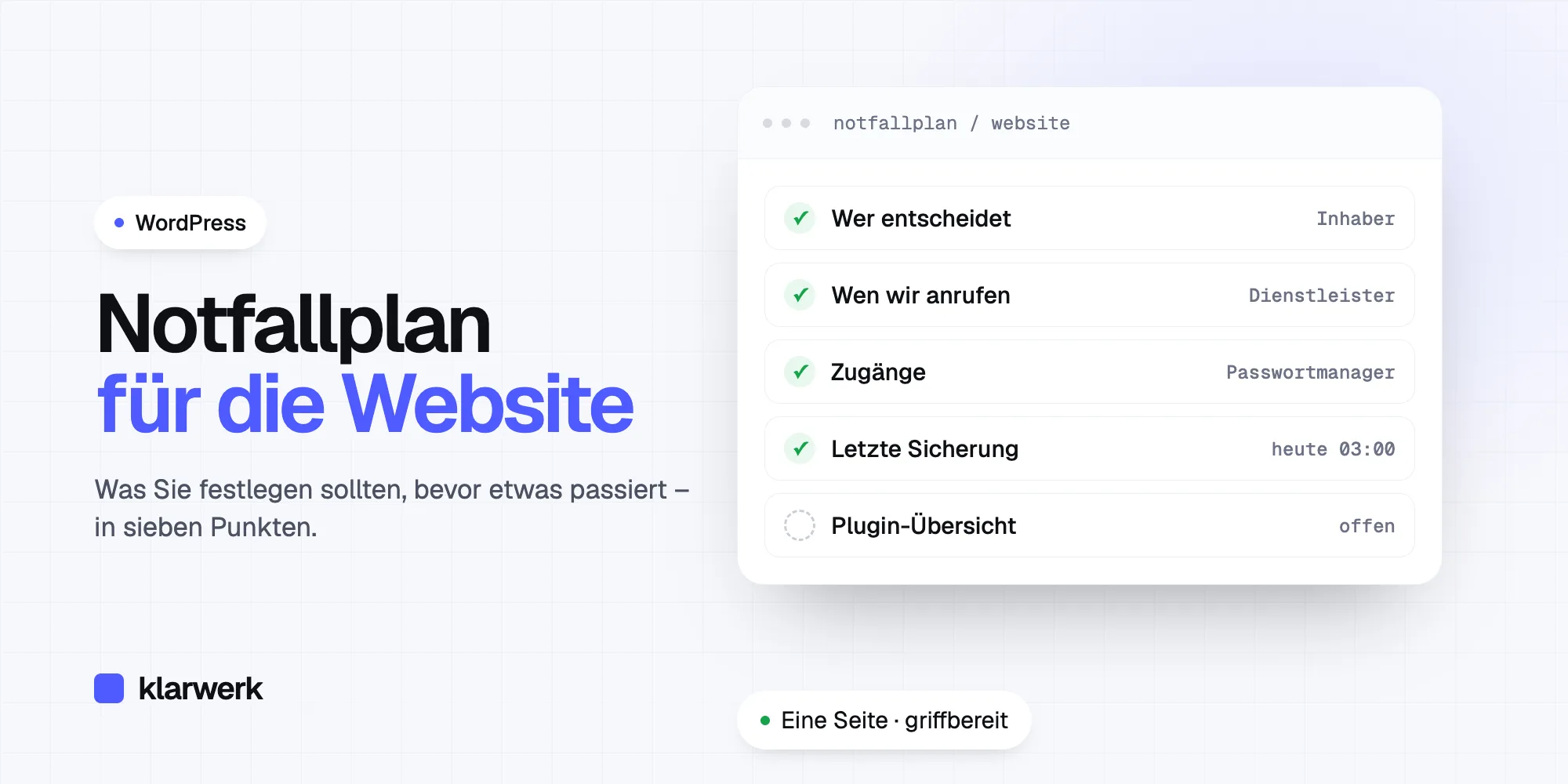 Notfallplan für die Website: Was Sie festlegen sollten, bevor etwas passiert