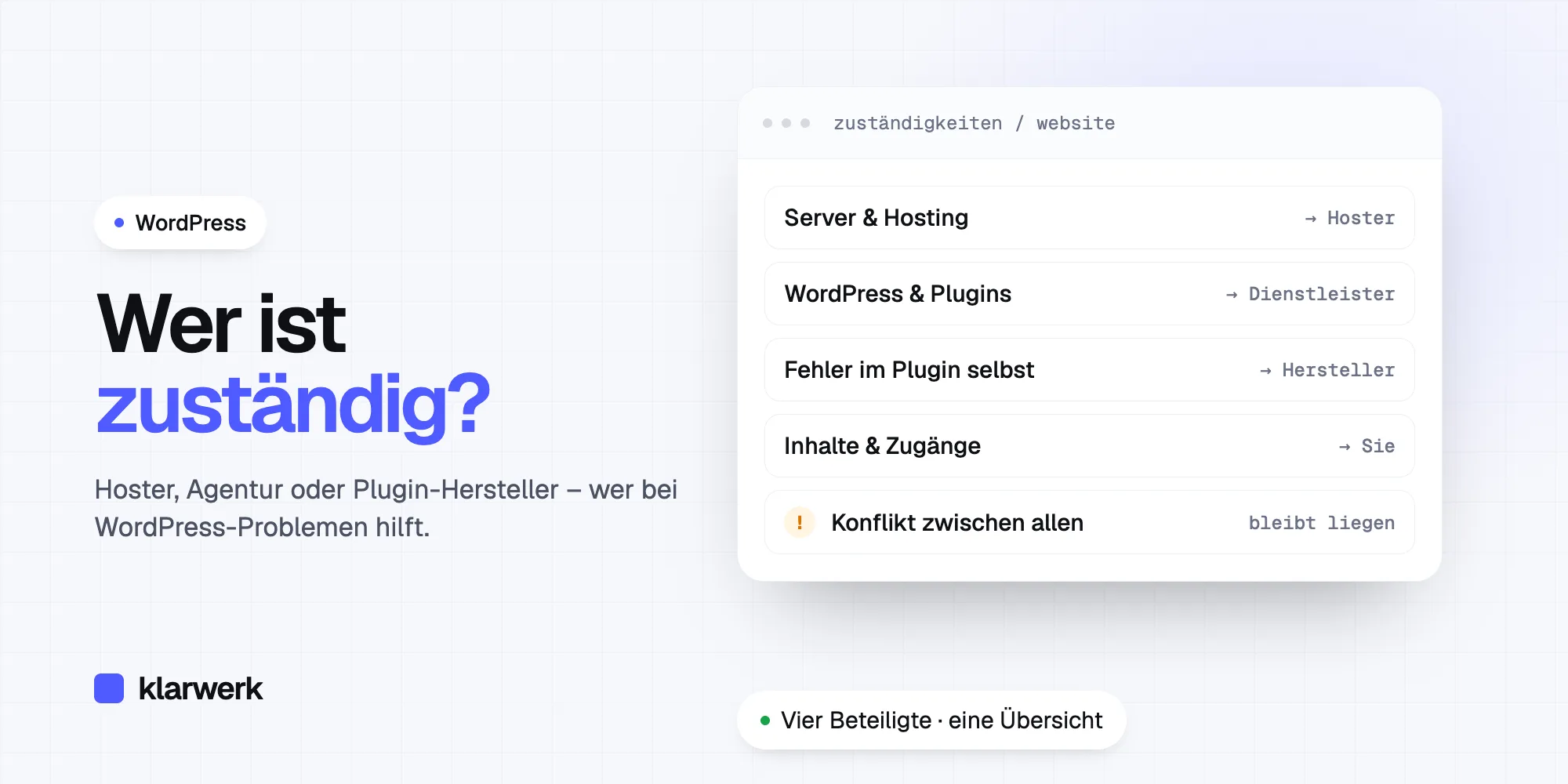 Hoster, Agentur oder Plugin-Hersteller: Wer bei WordPress-Problemen zuständig ist
